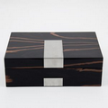 Watch & Cufflink Box - Ebony Wood